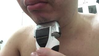 Shaving my Beard with a Shaver.