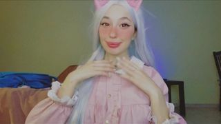 Attractive asian cartoon lady sloppy blowing her fingers-BambiettaValentain