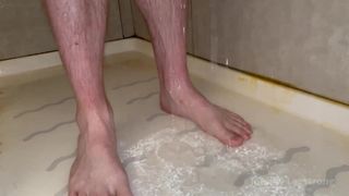 Showering my kinky feet after a LONG day at work