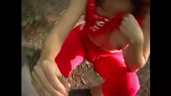 She is masturbating him in park on public sperm on the road.