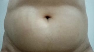 Playing with Belly Button & Hairy Snatch