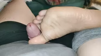 Extreme HD Slow-Mo Footjob! - Youngster Hispanic rubs me with Feet in slow motion HD!