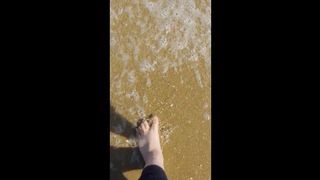Public Feet Display at the Beach, Watch my Toes get Kinky- Bizarre Film Foot Couple