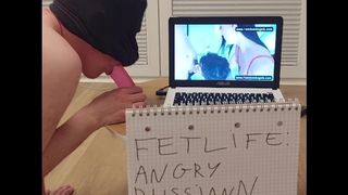 Schlong blowing training for FetLife: AngryRussianN