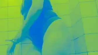 Czech did anal enema shower in latex body.Extreme belly inflation.Water belly bulge/pregnant belly.