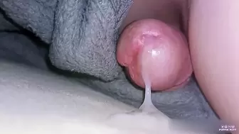 Close up Dry humping under blanket with slow facial