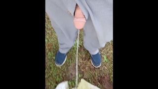 Pee Set Of Risky Backyard Pissing