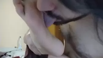 Fine male feet self licking & blowing