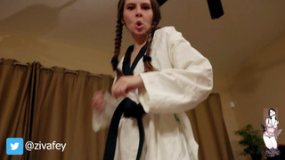 Ziva Fey demonstrates her Taekwondo abilities by demolishing you!