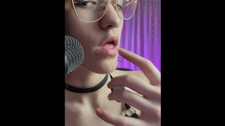Spit Bizarre - ASMR - Goddess D swallows on and likes an oreo using their ASMR microphone for you