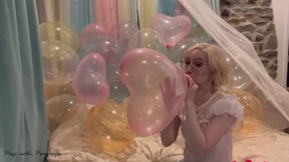 Swallowing up 80 Balloons then Popping them all!
