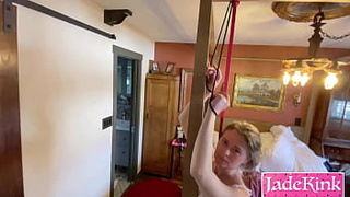 Obedient Sub Hands Tied to Pole and Screwed her from Bum