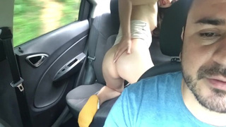 I fuck a Colombian chick doggy style in the car