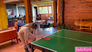 Stepsister Lost A Game Of Ping Pong So Poked Her On Table