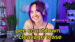 pee countdown + cleavage tease (FULL FILM)