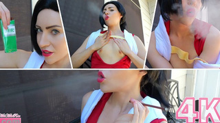 Momo Yaoyorozu Superhero Smoking JOI