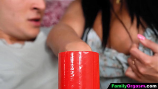 FamilyOrgasm - Pervert Step Mommy Dumps her Man in the Same Couch