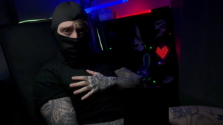 Masked Tattooed Husband Strokes Hard Dick Censor Teasing Kink Custom Movie Preview Omen Bunny OnlyFans