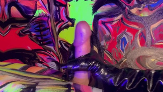 Jerked Off A Gigantic Schlong In A Trippy Place