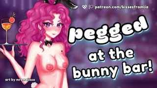 Pegged by a Charming Waitress at the Bunny Bitch Bar! [F4M] [F4TM] [femdom audio]