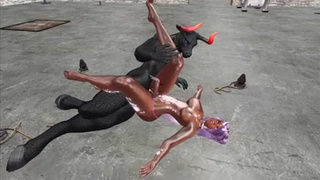 T-girl Has Multiple Orgasms When Penetrated By A Furry BBC