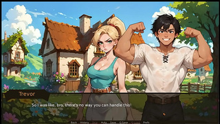 Farmer Kink [ TABOO Asian cartoon Game ] Ep.five accidental BONER with a MILF and my step SISTER !