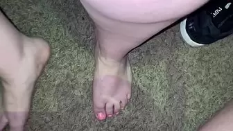 Very nice feet facial on BIG BEAUTIFUL WOMAN Hispanic hot toes