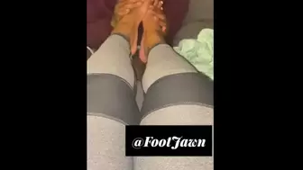 WORSHIP FROM HOME. WET MOUTH AND WHITE TOES
