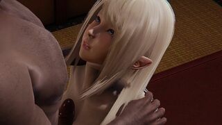 Blonde Elf Beauty Eva Sitting Boobjob (4K 60FPS)