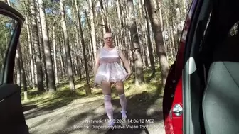Sissy Vivian Tootinyforher Humiliated as Sweet Blond Stupid Bimbo Whore outside Part four