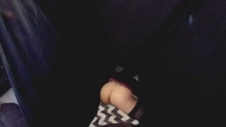 Local Horny Blonde Girl Blowing Snowboader's Wang through Gloryhole with Anal Cream-Pie