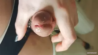 Super Close up Trap Rod Dripping Precum