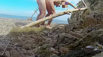 At The Naturist Beach A Stranger Offers To Fuck Me Before His Ex-Wife Comes Back And Surprises Us